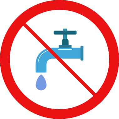 Kırmızı su musluğunun vektör çizimi