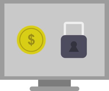 Online alışveriş renkli vektör simgesi