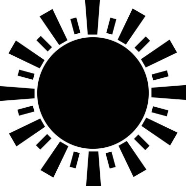 Güneş enerjisi simgesi katı biçimde