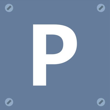 P harfi logo tasarım şablonu ögeleri