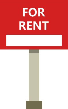 Beyaz arkaplandaki kira işareti için