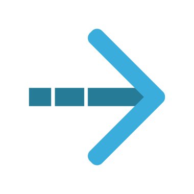 Sol ok simgesi. vektör çift renkli düz simge sembolü, yuvarlak ikonik sembol, kobalt ve gri renkler, mavi ve beyaz renkler, beyaz arkaplan.