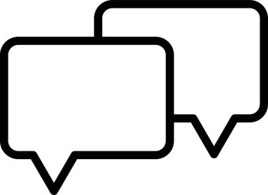 baloncuk sohbet simgesi ana hatlar biçiminde