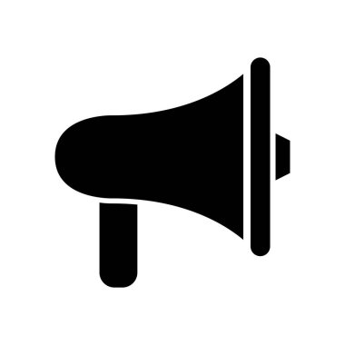 Megafon Glyph Vektör Simgesi Tasarımı