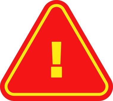 Üçgen arkaplanda dikkat işareti