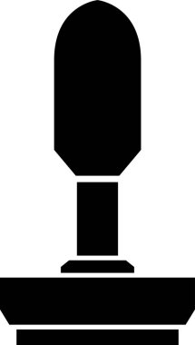 Beyaz arkaplanda izole edilmiş mikrofon simgesi ve vektör illüstrasyonu