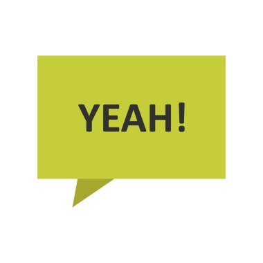 Konuşma baloncukları ile metin evet