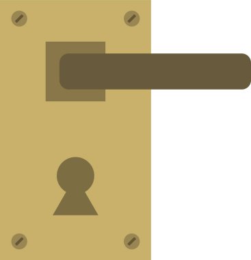 Kapı kilit vektör simgesi