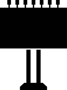 Bir lambanın siyah-beyaz fotoğrafının vektör çizimi