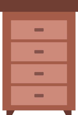 Çekmece çekmecesi mobilya simgesi düz stil