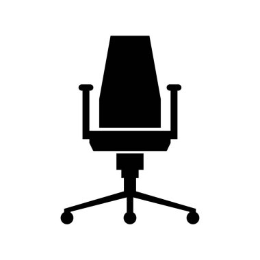 ofis koltuğu simge vektör illüstrasyon izole