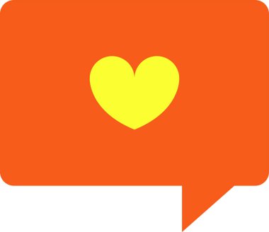 Konuş. Web simgesi basit illüstrasyon