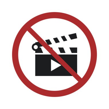 dur işaretli beyaz bir arkaplanda video işareti