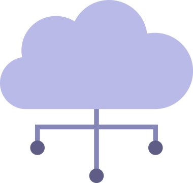 Bulut. Web simgesi basit illüstrasyon