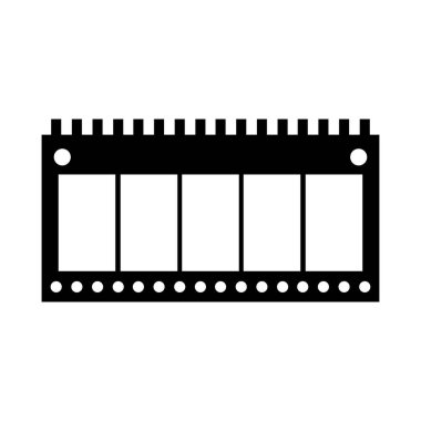 film şeridi izole edilmiş ikon vektör çizimi tasarımı