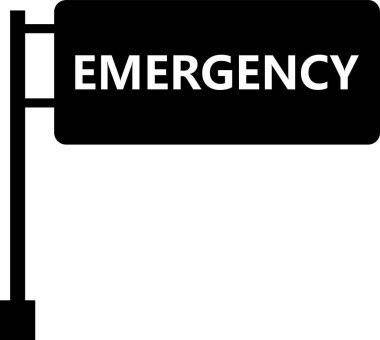 acil durum simgesi vektör illüstrasyonu