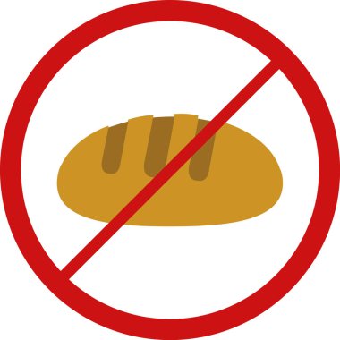 Ekmek ikonu. vektör illüstrasyonu