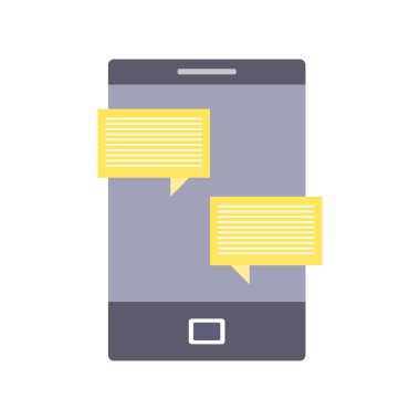 akıllı telefon ileti baloncuğu izole edilmiş simgesi