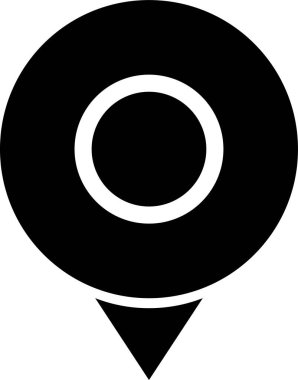 konum pin haritası simgesi ana hat biçiminde