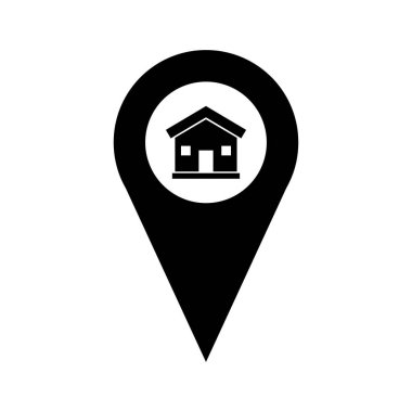 konum vektörü düz simge