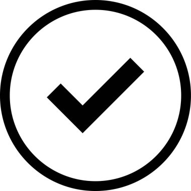 Simge, vektör illüstrasyonunu kontrol et