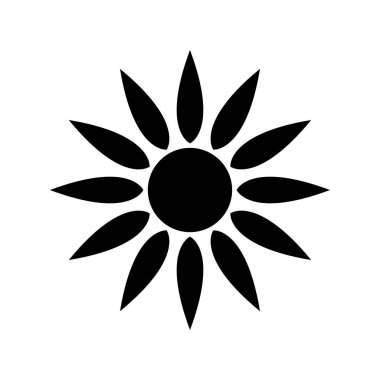 Beyaz arkaplanda çiçek vektör illüstrasyonu