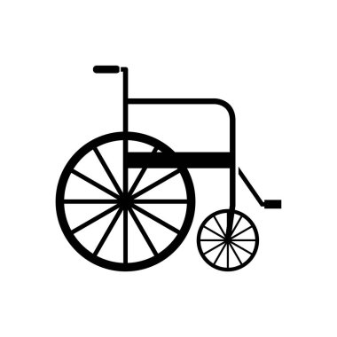 Tekerlekli sandalyenin vektör illüstrasyonu