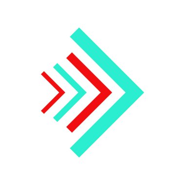 vector illustration of a red arrow