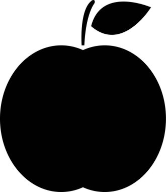 Katı biçimde elma meyvesi simgesi