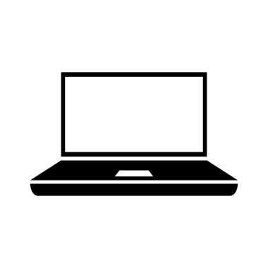 dizüstü bilgisayar teknolojisi simge vektör illüstrasyon tasarımını izole etti