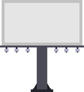 Boş ilan panosu. Reklam afişi. Boş ilan panosu. Beyaz arkaplanda izole edilmiş vektör düz illüstrasyon