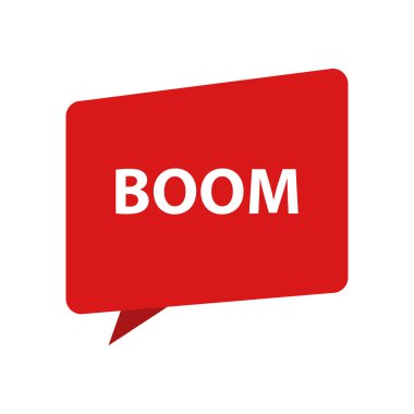 Patlamalı kırmızı vektör konuşma balonu