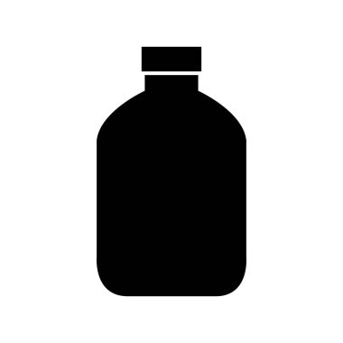 Şişe simgesi vektörü beyaz arkaplanda izole, şişe şeffaf işareti, siyah ve şeffaf
