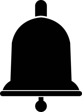 Çan vektör simgesi. Basit bir çizim tasarımı. İzole edilmiş beyaz arka plan. grafik illüstrasyon