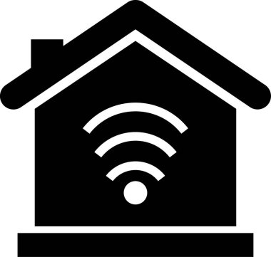 Evde Wifi vektör simgesi