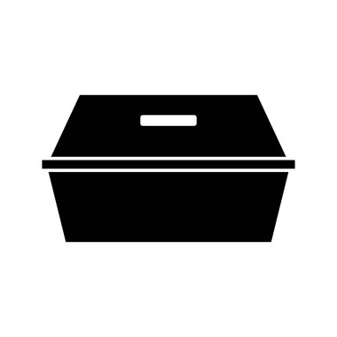 yiyecek kabı vektör simgesi gösterimi basit biçimdedir