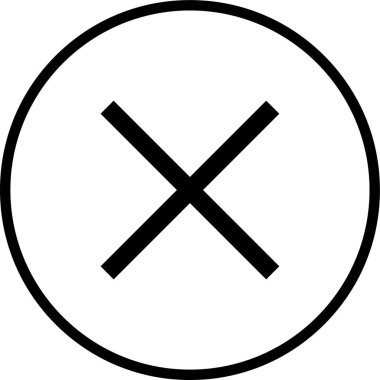 Moda biçimi izole edilmiş arkaplanda çapraz simge