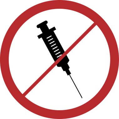 şırınga simgesi yok, basit vektör