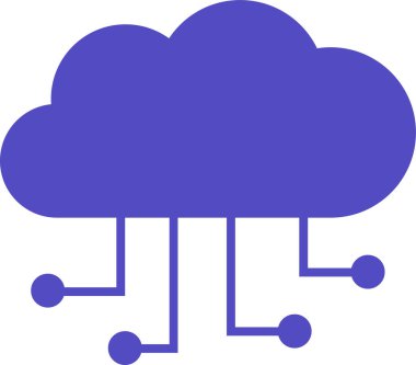 Bulut. Web simgesi basit illüstrasyon