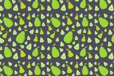 Elle çizilmiş yaprak ve daireleri olan kusursuz vektör deseni.