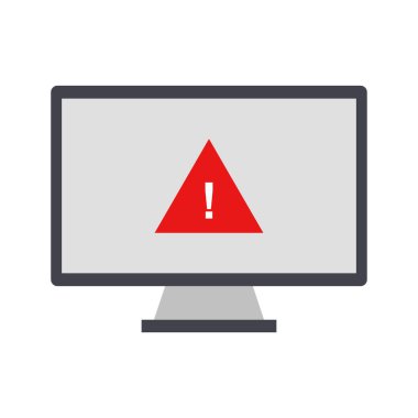 bilgisayar monitörü ikon vektör illüstrasyon tasarımı