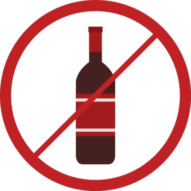 Beyaz arka planda izole edilmiş basit bir alkol ikonu yok. Alkol sembolünün vektör illüstrasyonu