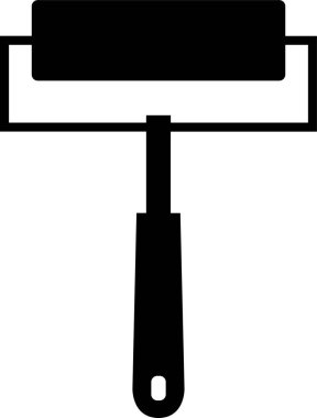 boya fırçası ikonu. Web tasarımı için boya fırçası vektör simgesinin basit çizimi