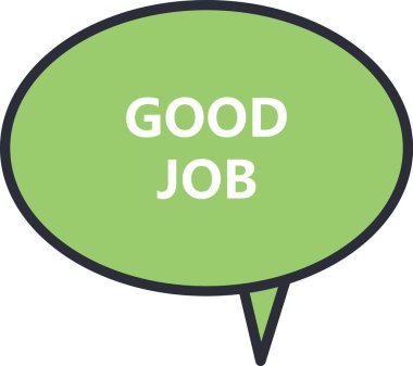 iyi iş işareti simgesi vektör illüstrasyonu