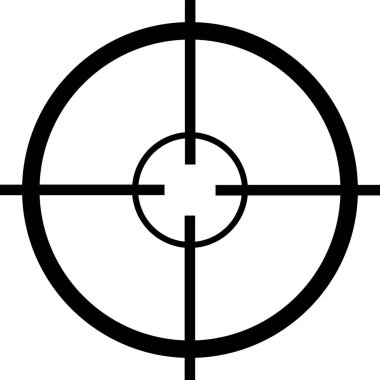 Beyaz arka plan üzerinde hedef simgesini.