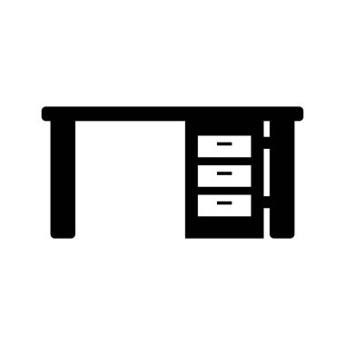 masa vektörü ince çizgi simgesi