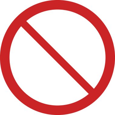 Yasak işaret. vektör illüstrasyonu