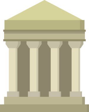 Beyaz desenli beyaz ve kahverengi bir sütunun vektör çizimi