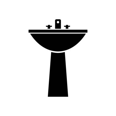 Su musluğu ikonu vektör illüstrasyonu