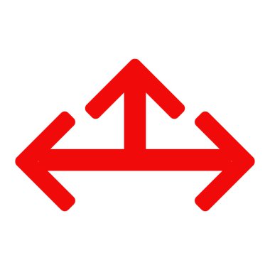 Doğru vektör simge açmak. Tarzıdır kontur simgesini sembolü, kırmızı renk, beyaz arka plan.